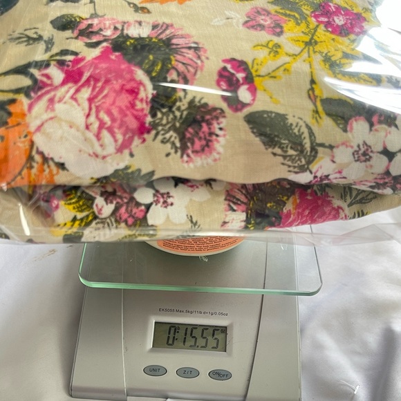 Ashley Stewart Womens Ruffled Hem Wrap Skirt Size 22 Colorful Floral Linen Blend - Picture 13 of 13